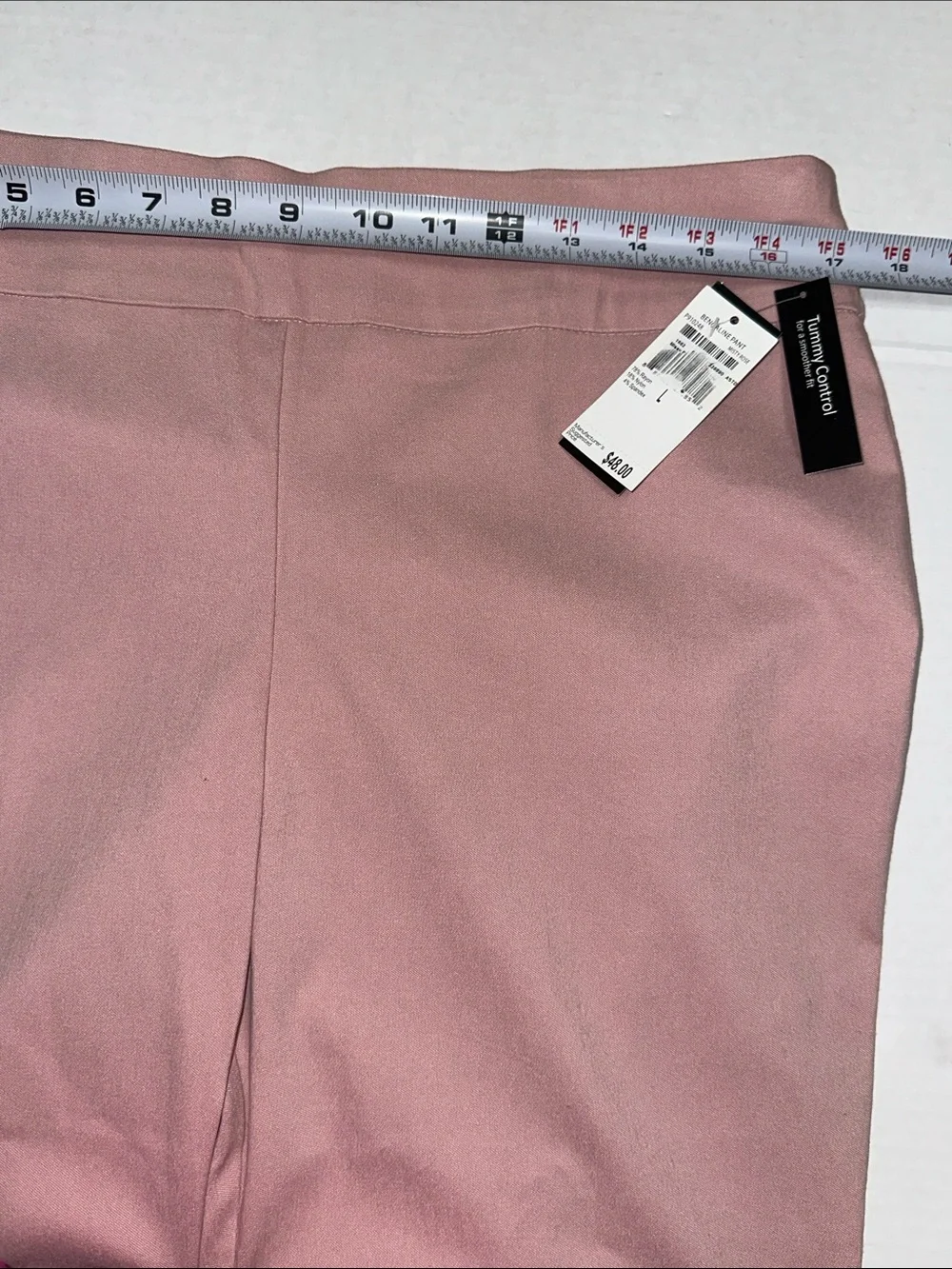 NEW Premise Tummy Control Bengaline Pant Light Pink Stretchy Work Womens Large